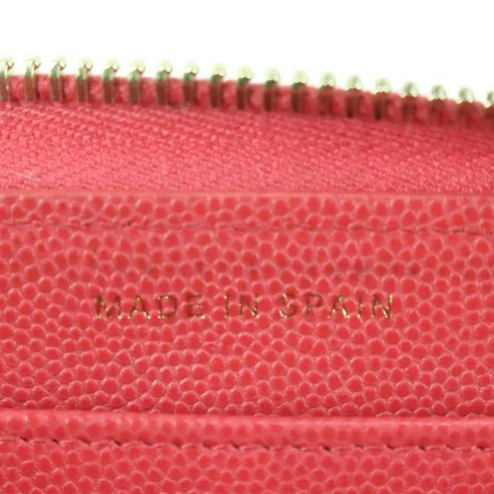 Chanel Hot Pink Quilted Caviar L-Gusset Zip Around Long Wallet 71cz56s